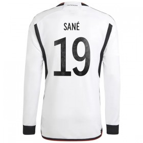 Camiseta de fútbol Alemania Sane 19 1ª equipación Copa Mundo 2022 Manga Larga